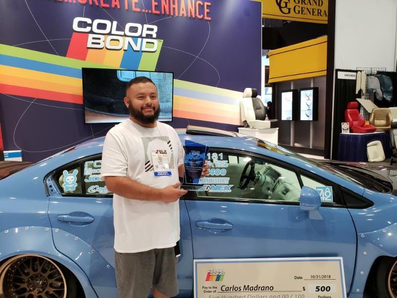 ColorBond Paint announced Carlos Medrano as the winner of the ColorBond CLeo Award at the 2018 SEMA Show in Las Vegas