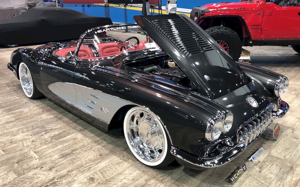 Chevy Car of the Year honors for a 1958 Corvette roadster built by Heartland Customs in Purcell, Oklahoma.