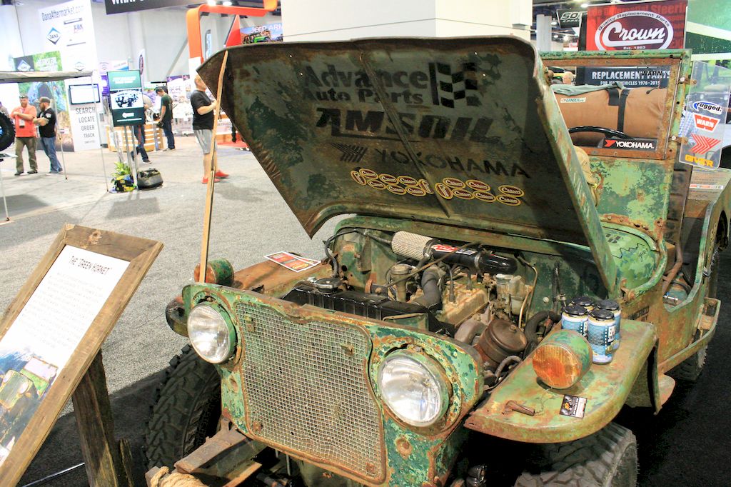 1948 Willys Jeep CJ2A, named the Green Hornet. Built by Max-Bilt Offroad.