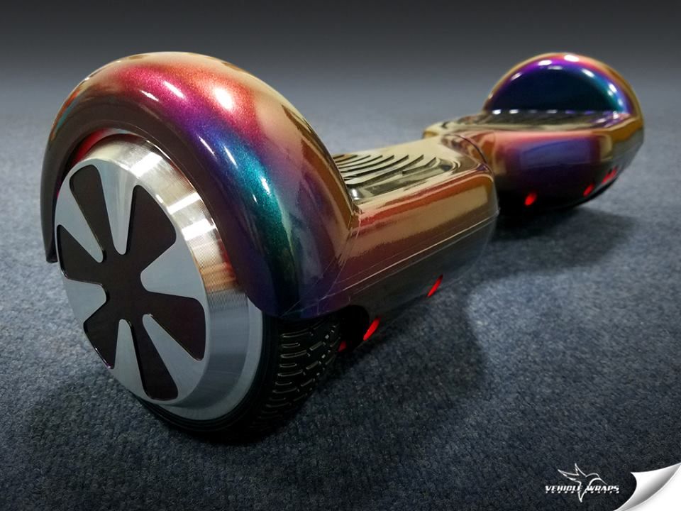 A toy for kids and adults alike, the hoverboard was a popular item to wrap, and Vehicle Wraps Inc. gave this one a shade shiftin