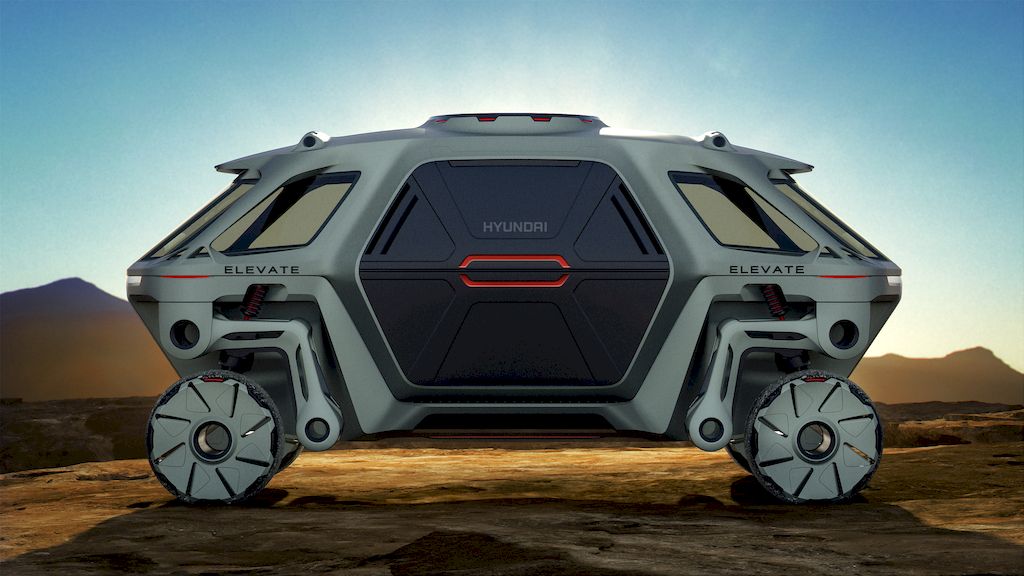 Sketch dreaming up uses for Hyundai's Elevate walking car concept