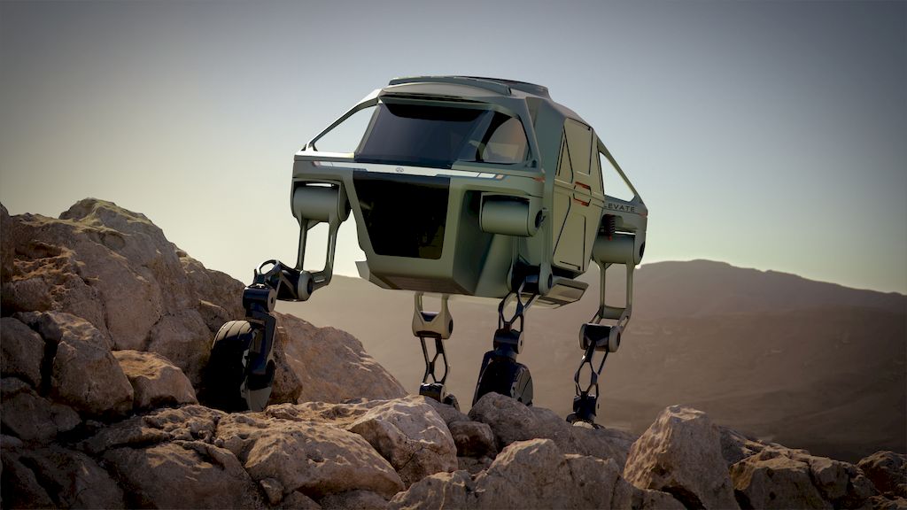 Sketch dreaming up uses for Hyundai's Elevate walking car concept