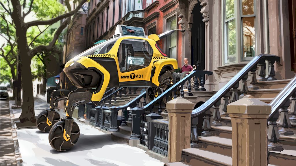 Sketch dreaming up uses for Hyundai's Elevate walking car concept
