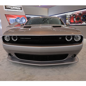 2018 Dodge Challenger on display in the Alpine booth at CES 2019. The car was customized by Petty's Garage of of Level Cross, No