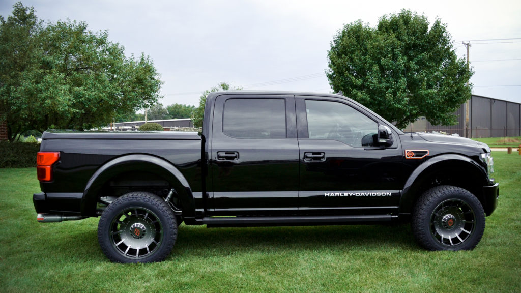 Harley-Davidson Motor Co. and Tuscany Motor Co. have introduced the 2019 Harley-Davidson F-150 pickup truck at the Chicago Auto