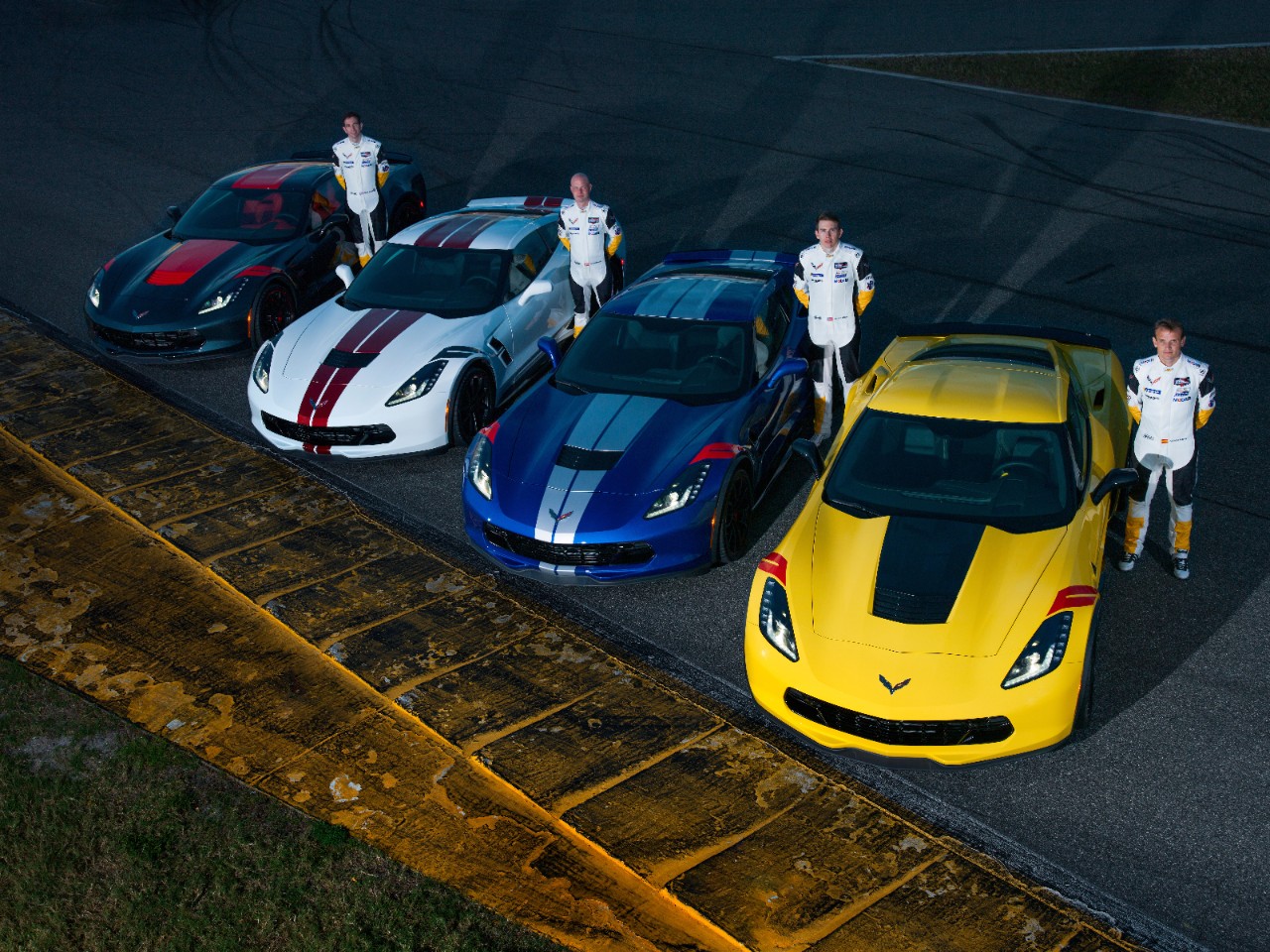 Each of the four versions has a specific exterior color and unique graphics package inspired by Corvette Racing drivers Tommy Mi