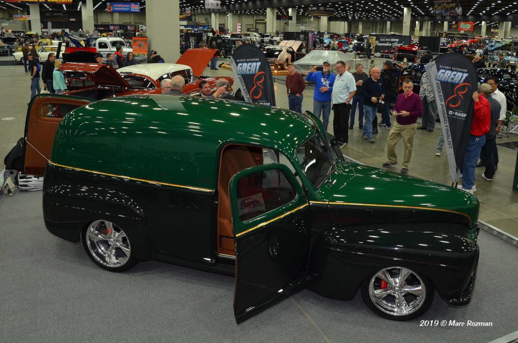 1947 Ford Sedan Delivery, owned by Mel Harbaugh of Ottawa Lake, Michigan, and built by Chris Dixon, Wounded Knee Motors