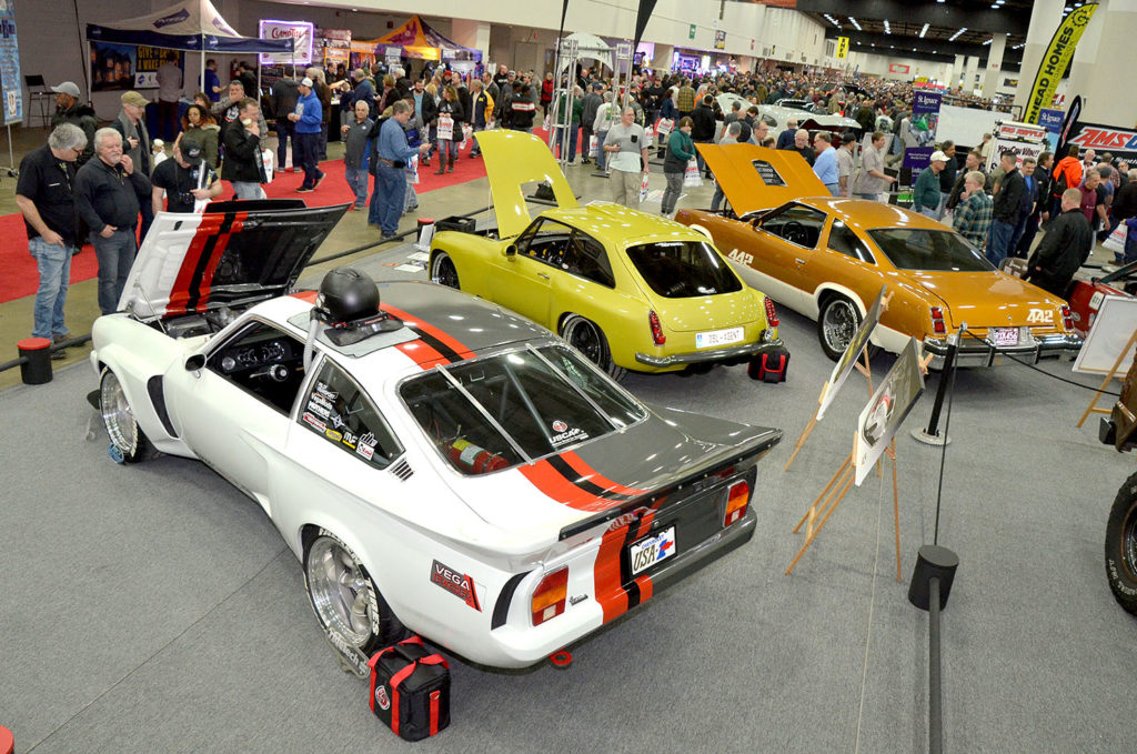 Nine custom hot rods were on display in the D Lot during Detroit Autorama