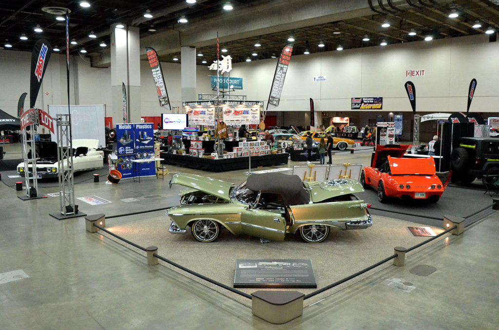 Nine custom hot rods were on display in the D Lot during Detroit Autorama
