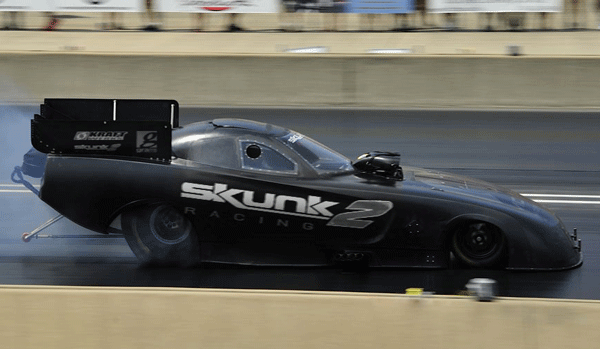 The new Skunk2 funny car has three superchargers.