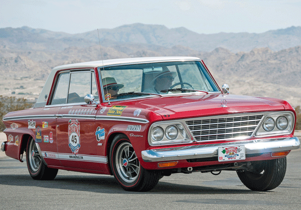 American Car Museum The Great Race is Jim Hedke Janet Allison 1964 Studebaker Lark Daytona 5th overall