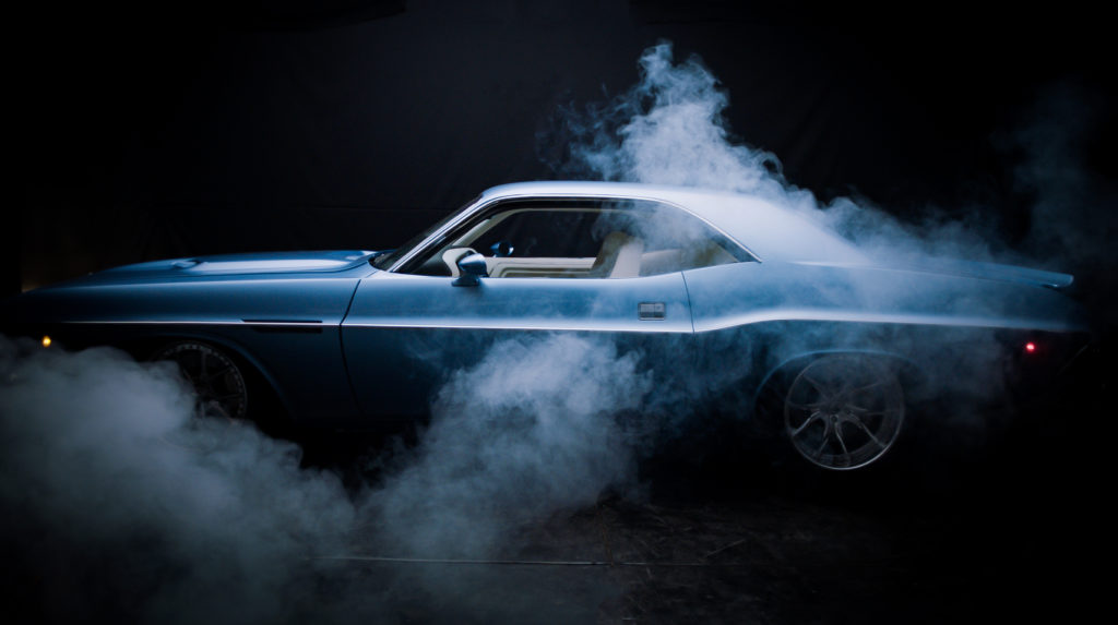 This 1973 Challenger customized by Steve Strope's Pure Vision Design and painted by Mick's Paint was gifted to pro golfer Kevin