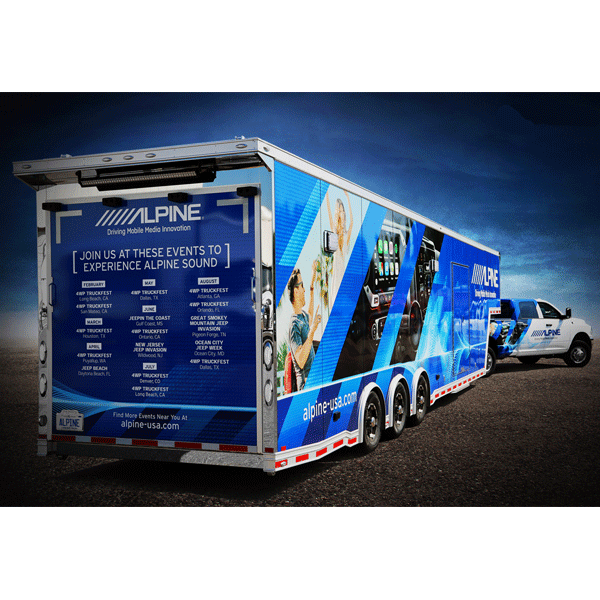 The Alpine Event Trailer will be used during consumer events for dealer sales and marketing support.