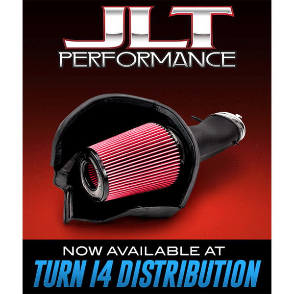 Turn 14 Distribution has supplemented its line card with the addition of the JLT Performance line of cold-air intakes, air and o