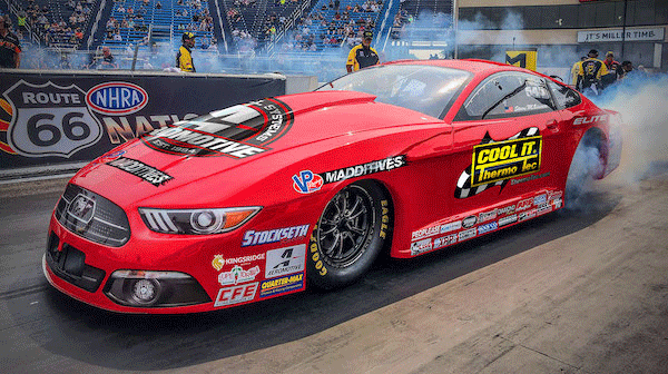 Steve Matusek's Elite Motorsports 2019 Pro Stock Ford Mustang NHRA Pro Stock drag racing, Thermo-Tec, Aeromotive.