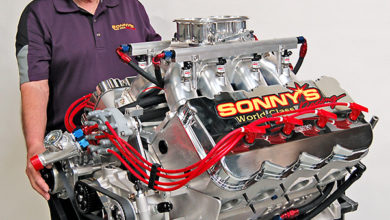 Sonny Leonard from Sonnyâ€™s World Class Racing to raffle a high-performance engine during the PRI Trade Show,