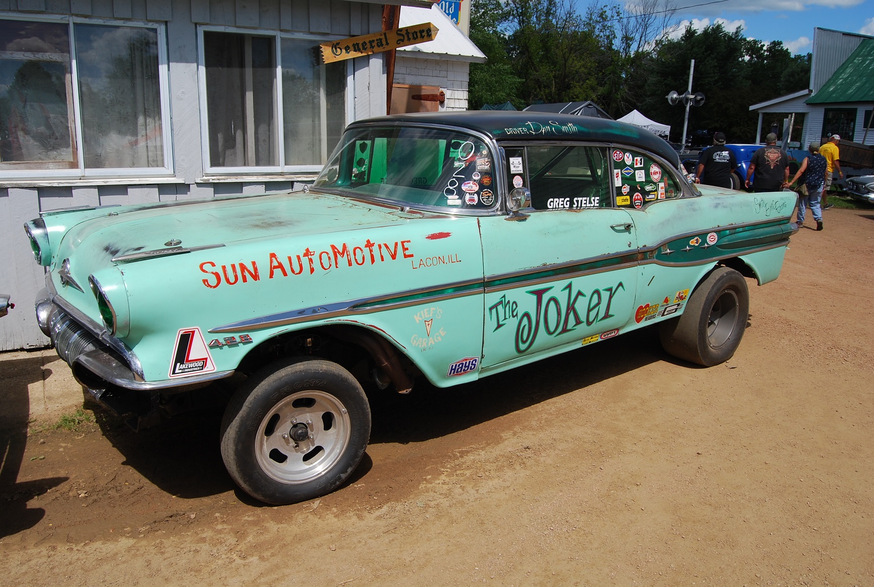 Greg's Speed Shop featured a 1957 Chevy a 1957 Pontiac drag racer and its Green Pontiac Star Chief  called "The Joker"  at the S