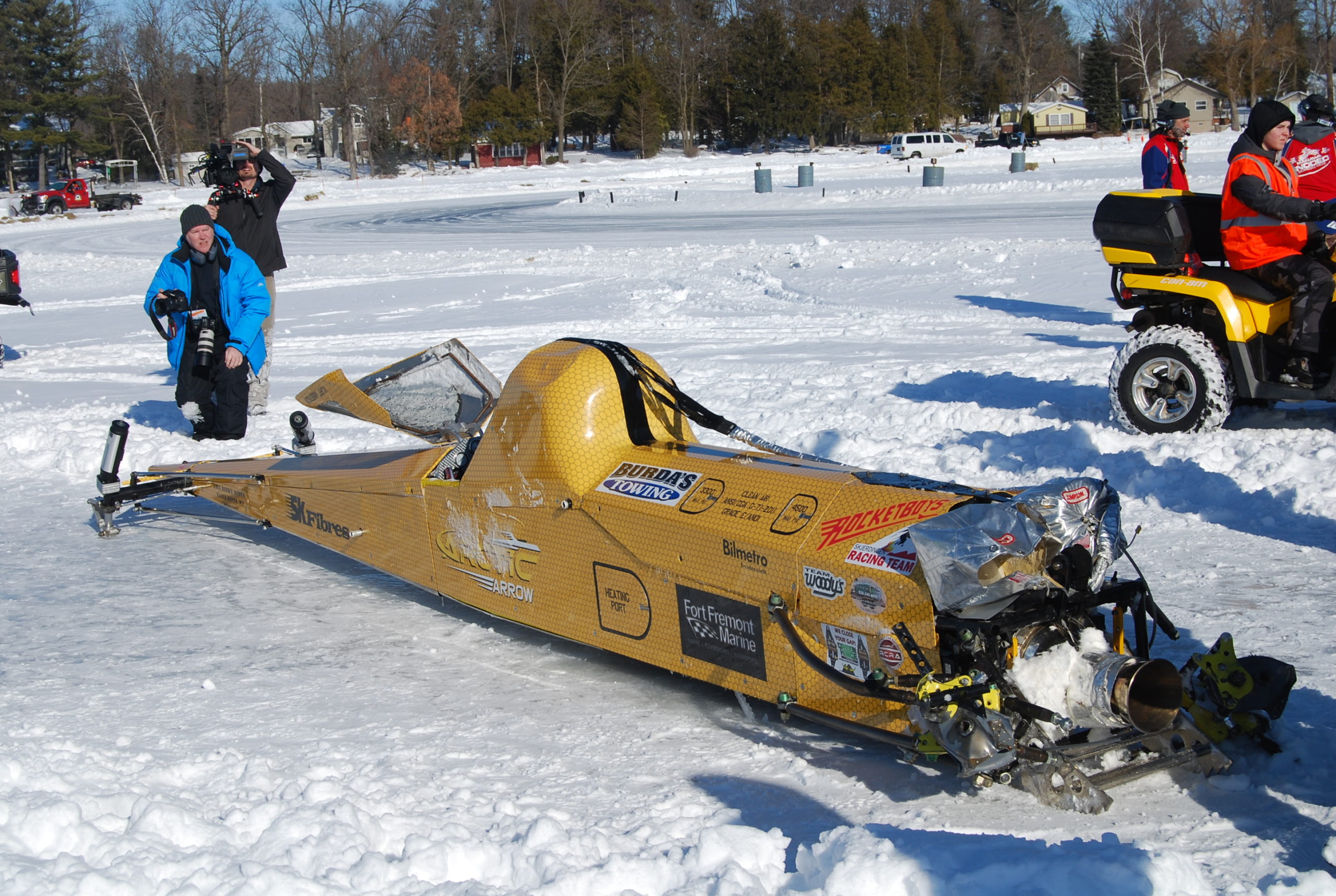 Safety Gear Saves Driver in 241-mph Ice Racer Crash | THE SHOP