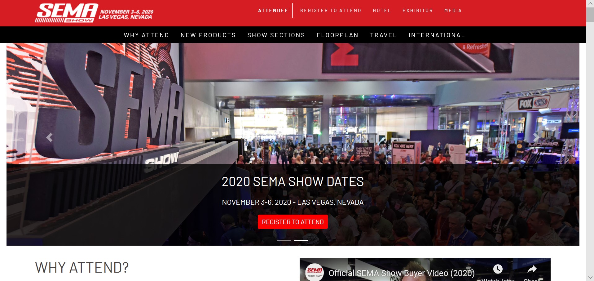 SEMA Show Unveils New Website | THE SHOP