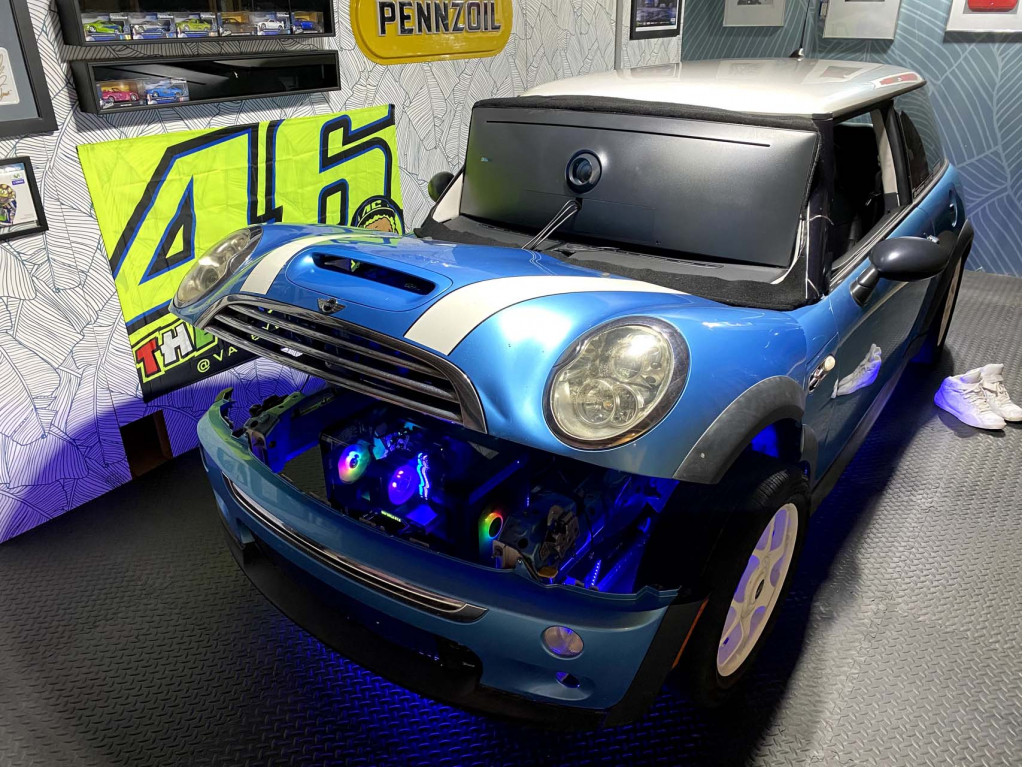 Junkyard Mini Cooper Transformed into Racing Simulator | THE SHOP