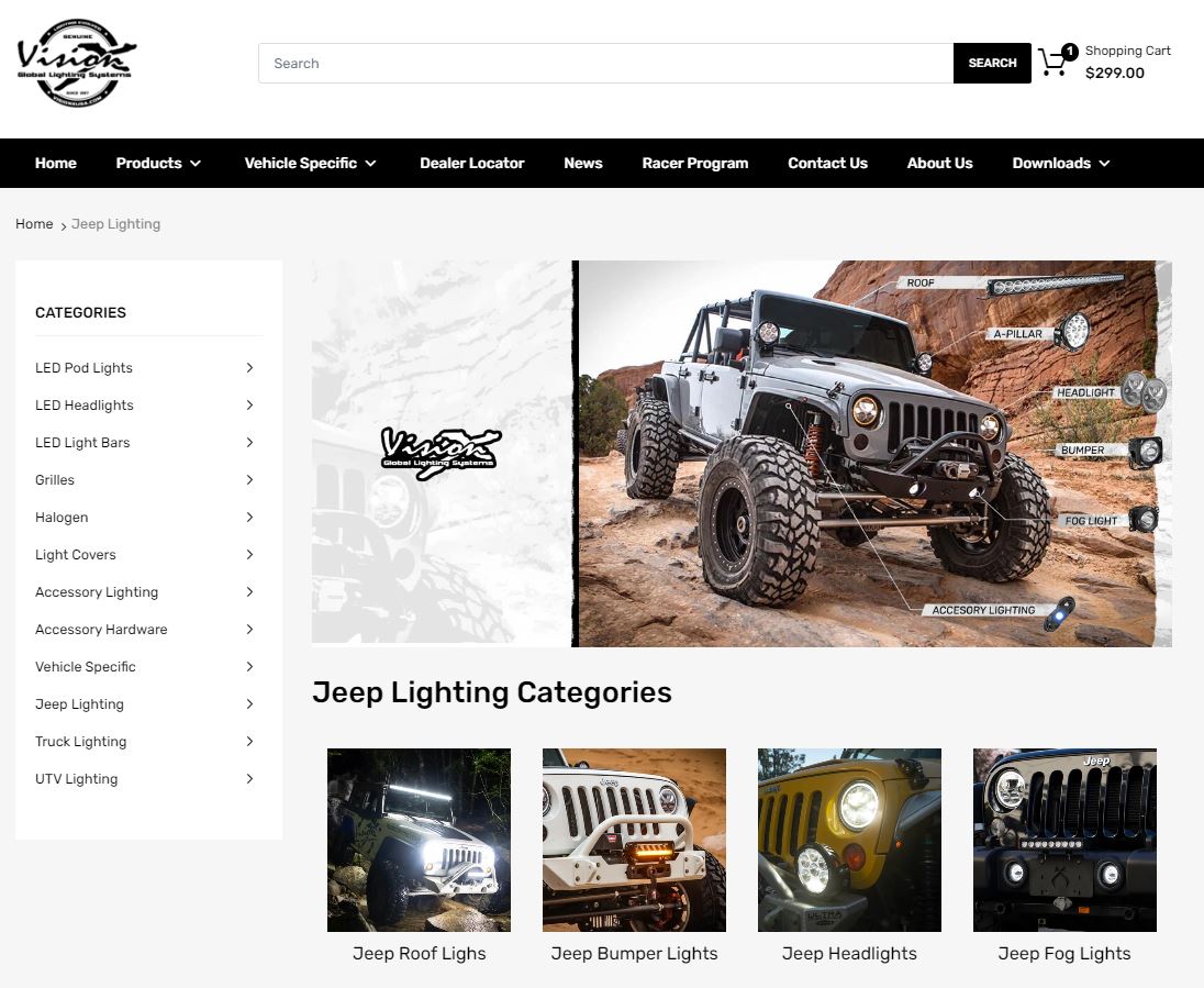 Vision X Launches New Website | THE SHOP