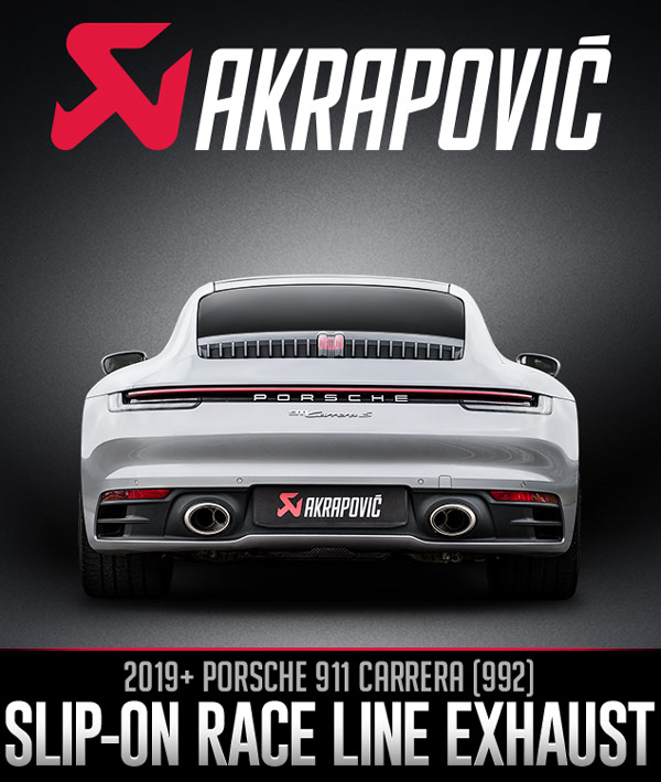 Turn 14 Distribution Adds Akrapovič Porsche 911 Carrera Slip-On Race Line Exhaust to Offerings | THE SHOP