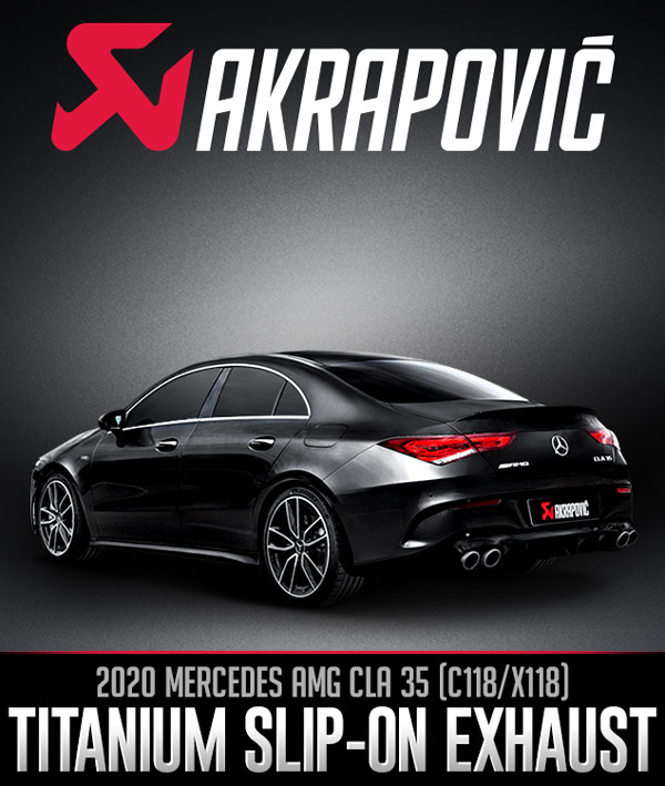 Akrapovič Mercedes-AMG CLA 35 Slip-On Line Exhaust Now Available at Turn 14 Distribution | THE SHOP