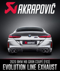 Akrapovič BMW M8 Gran Coupé (F93) Evolution Line Exhaust Now Available at Turn 14 Distribution | THE SHOP