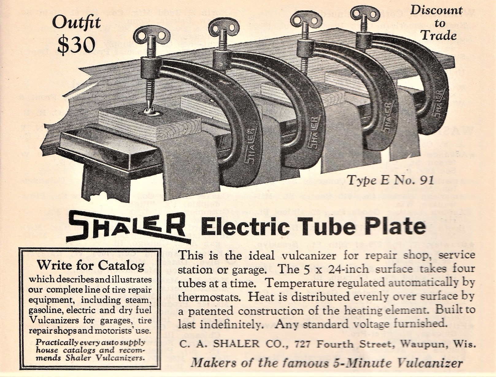 Vintage Shop Equipment: Shaler Electric Tube Plate | THE SHOP