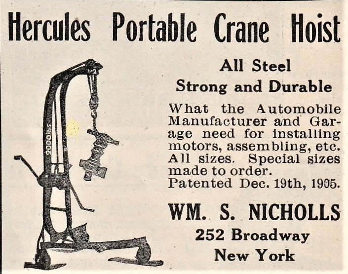 Vintage Shop Equipment: Hercules Portable Crane Hoist | THE SHOP