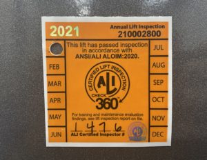 ALI Introduces New Lift Inspection Process, Label | THE SHOP