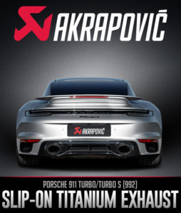 Akrapovič Porsche 911 Turbo Slip-On Race Line Titanium Exhaust Available at Turn 14 Distribution | THE SHOP