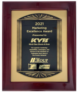 KYB Receives Marketing Excellence Award from Automotive Parts Services Group | THE SHOP