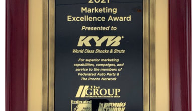 KYB Receives Marketing Excellence Award from Automotive Parts Services Group | THE SHOP