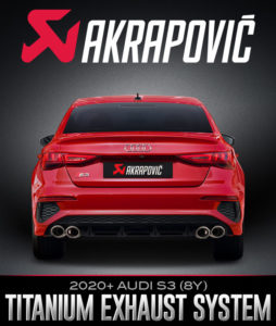 Akrapovič Audi S3 Exhaust System Now Available at Turn 14 Distribution | THE SHOP