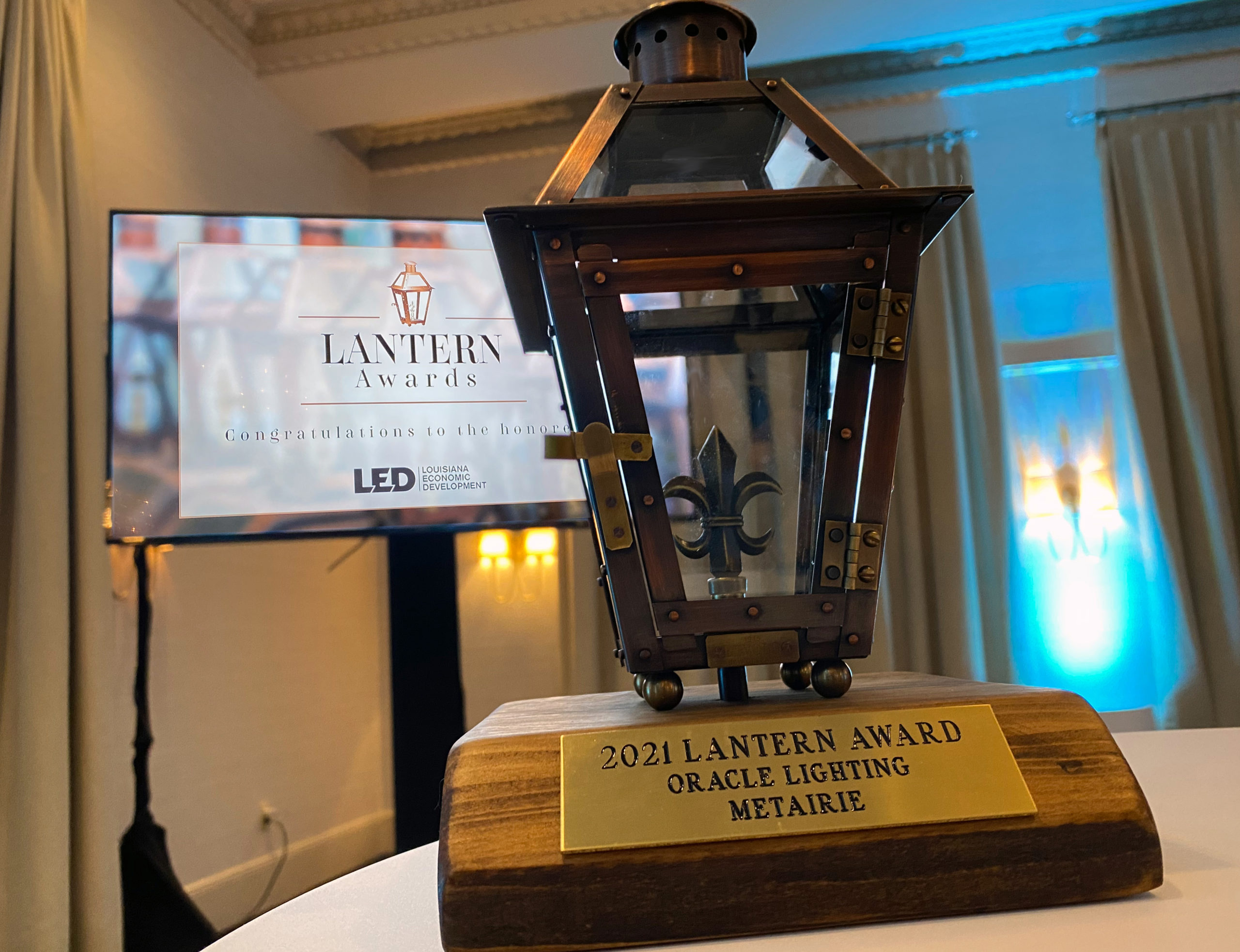 Oracle Lighting Wins 2021 Louisiana Lantern Award | THE SHOP