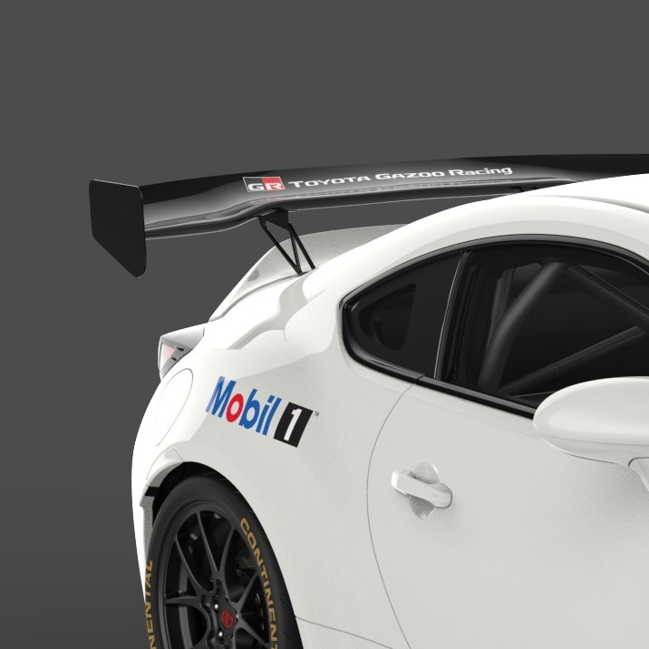 rear spoiler on a race car