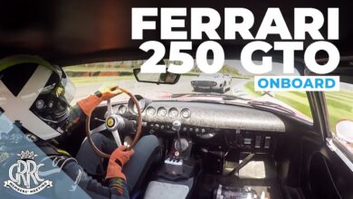 view from the cockpit of a Ferrari 250 GTO