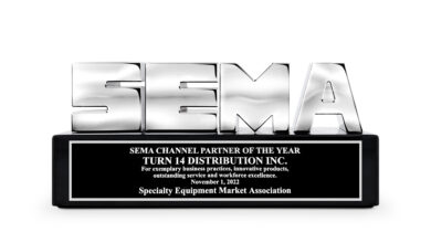 Turn 14 Distribution Receives SEMA Channel Partner of the Year Award | THE SHOP