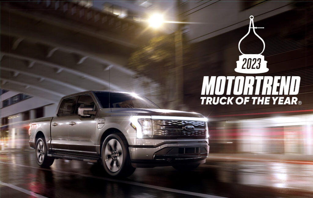 F150 Lightning Wins 2023 ‘MotorTrend’ Truck of the Year THE SHOP