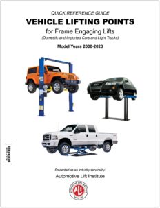 ALI Now Offering Digital Version of Vehicle Lifting Point Guide | THE SHOP