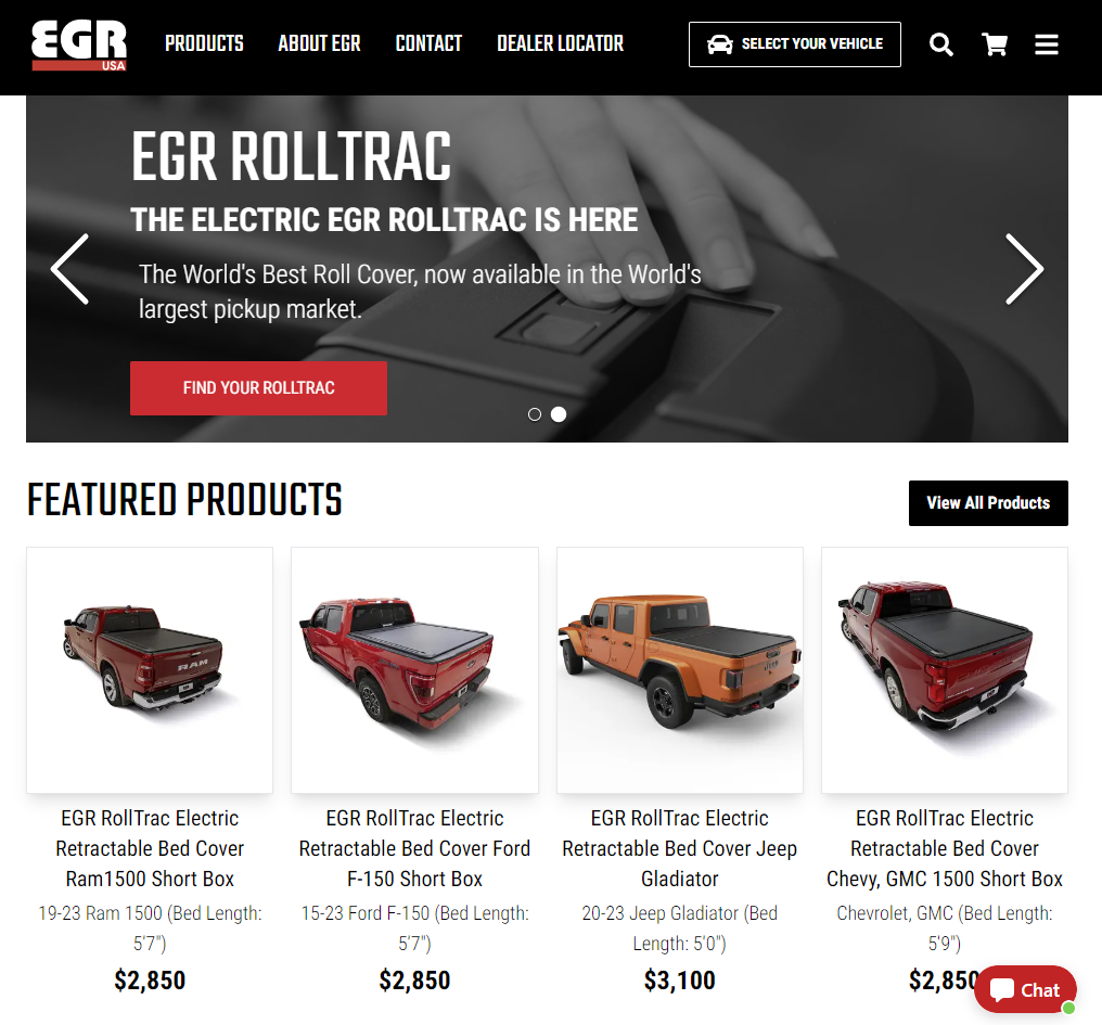 EGR USA Launches New Website | THE SHOP