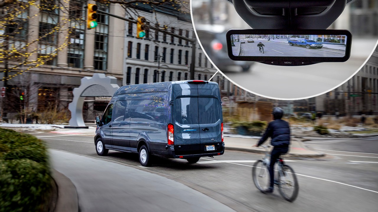 Ford Pro Adds Digital Rearview Mirror as Factory Option | THE SHOP