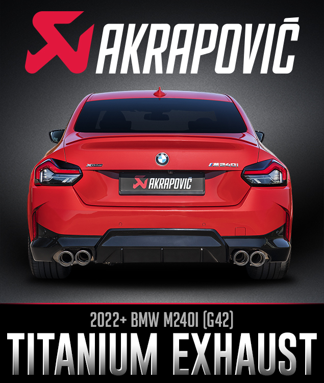 Akrapovič BMW M240i Exhaust System Now Available at Turn 14 Distribution | THE SHOP
