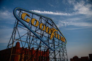 Goodyear Relights Former Headquarters Sign for 125th Anniversary | THE SHOP