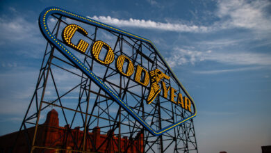 Goodyear Relights Former Headquarters Sign for 125th Anniversary | THE SHOP