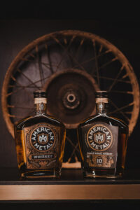 American Metal Whiskey bottles