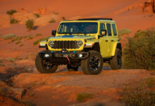 Yellow Jeep Wrangler 4xe