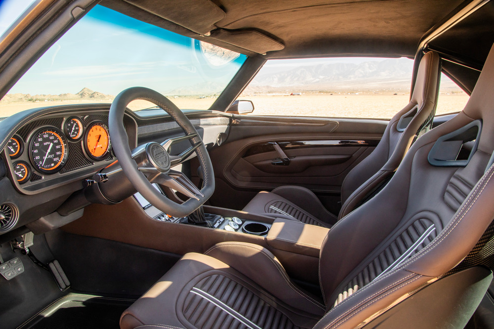 Bronze 1969 "Illicit" Camaro restomod interior