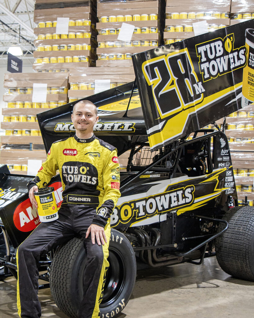 Peter Morrell Racing Tub O' Towels Sponsors Sprint Car Racer Conner Morrell | THE SHOP